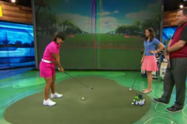 Julieta Granada showing the step drill on Golf Channel
